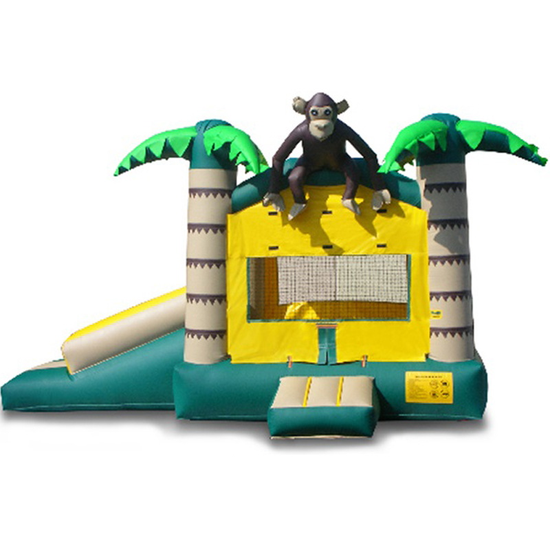 Inflatable bouncer jumping castle with slide