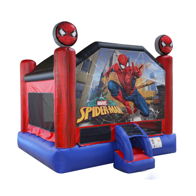 Inflatable spiderman super hero bouncer castle
