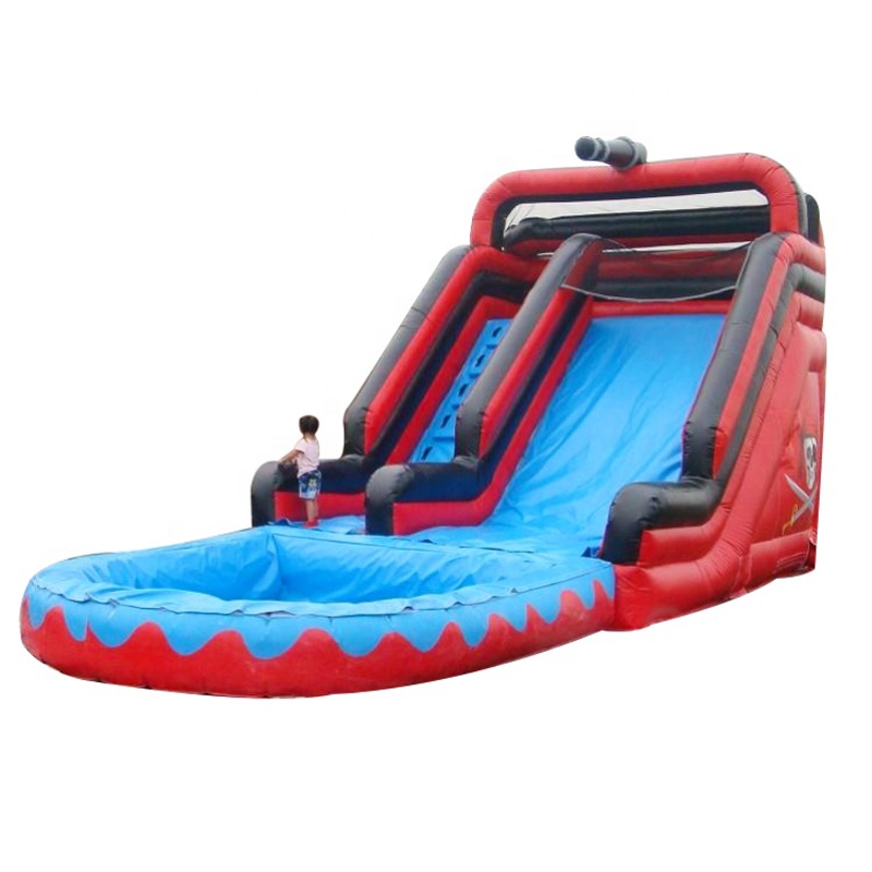 Customize size inflatable pirate ship water slide for sale