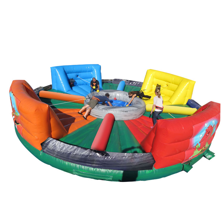 Interactive hungry hippo chow down inflatable game