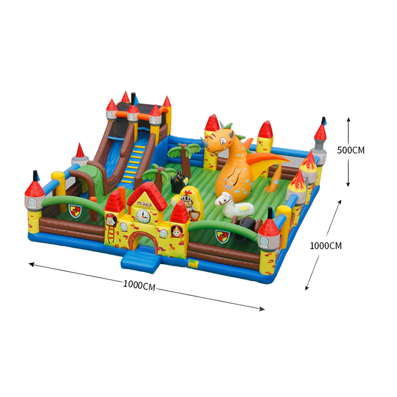 Gaint inflatable jumping bouncer castle playground with slide