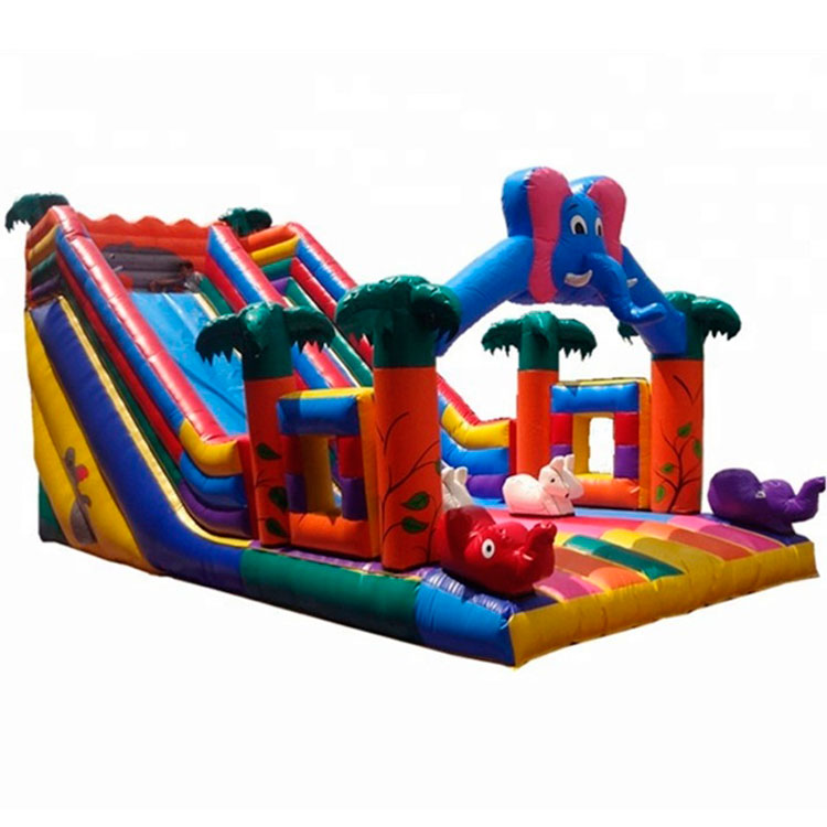 Commerical jungle inflatable slide for sale