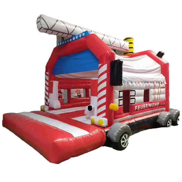 Inflatable fire truck bounce house jumping castle bouncer