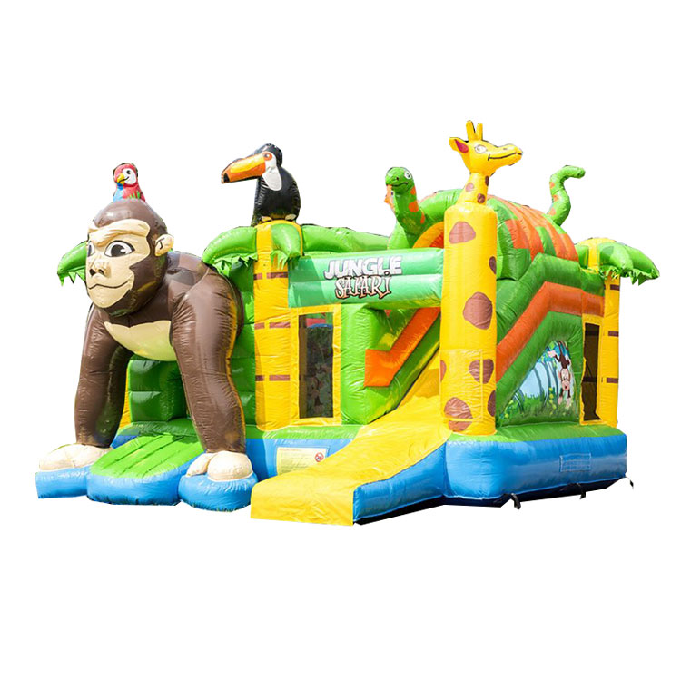 Kids love jungle safari animals inflatable bouncer for sale