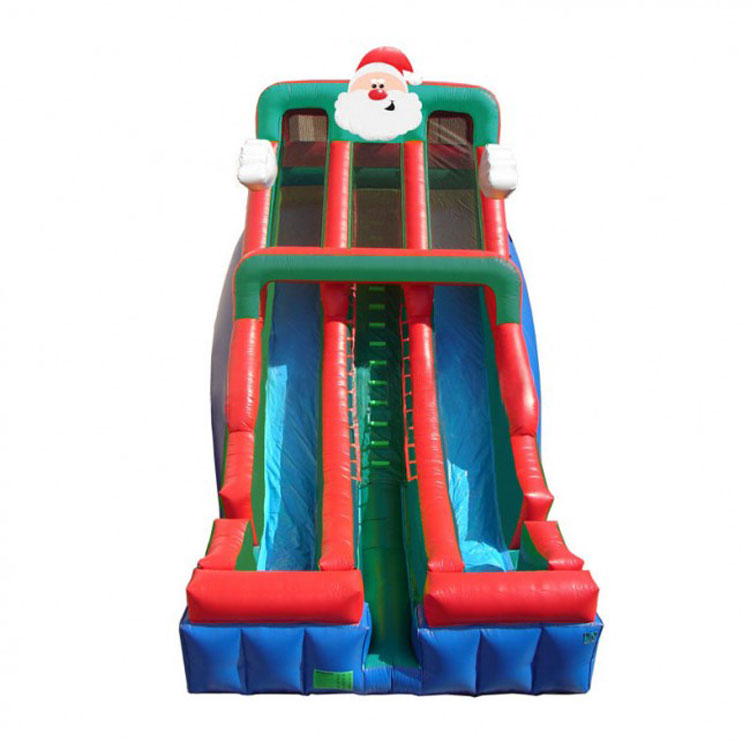 Double lane christmas inflatable slide for sale