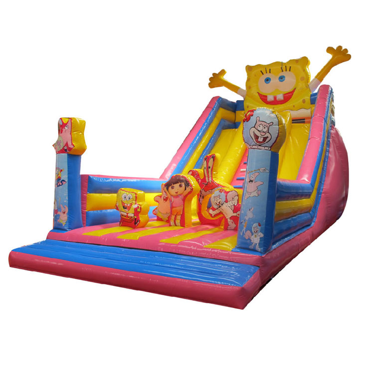 Cartoon theme inflatable slide for kids