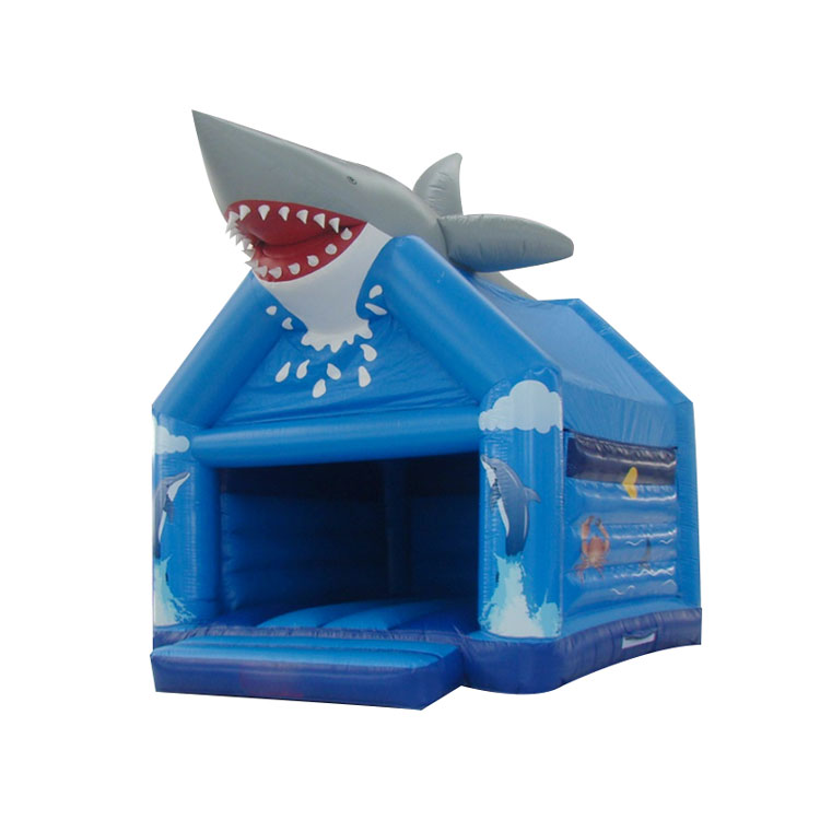 Inflatable shark bouncer castle for kids jumping