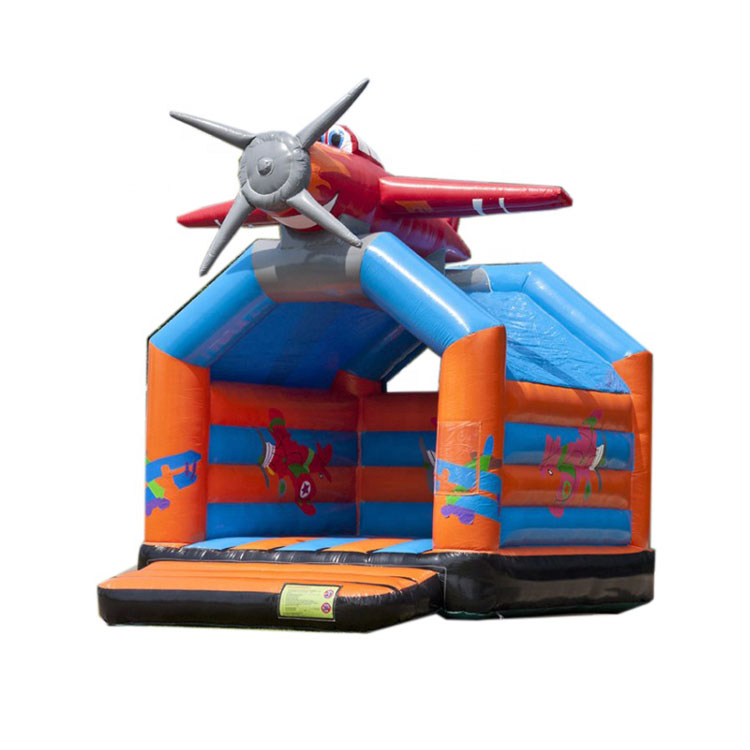 Outdoor backyard air plane inflatable jumping castle