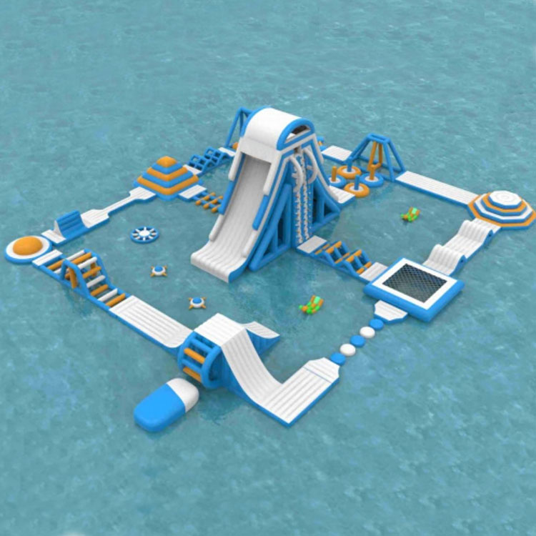 Floating inflatable water park for kids and adults