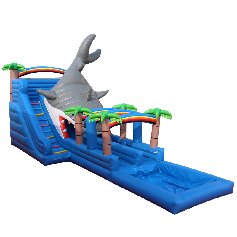 Customized size color giant inflatable water slide with pool
