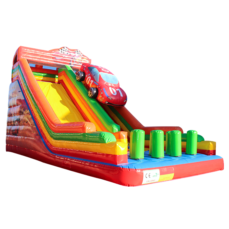 Factory price inflatable car dry slide for kids
