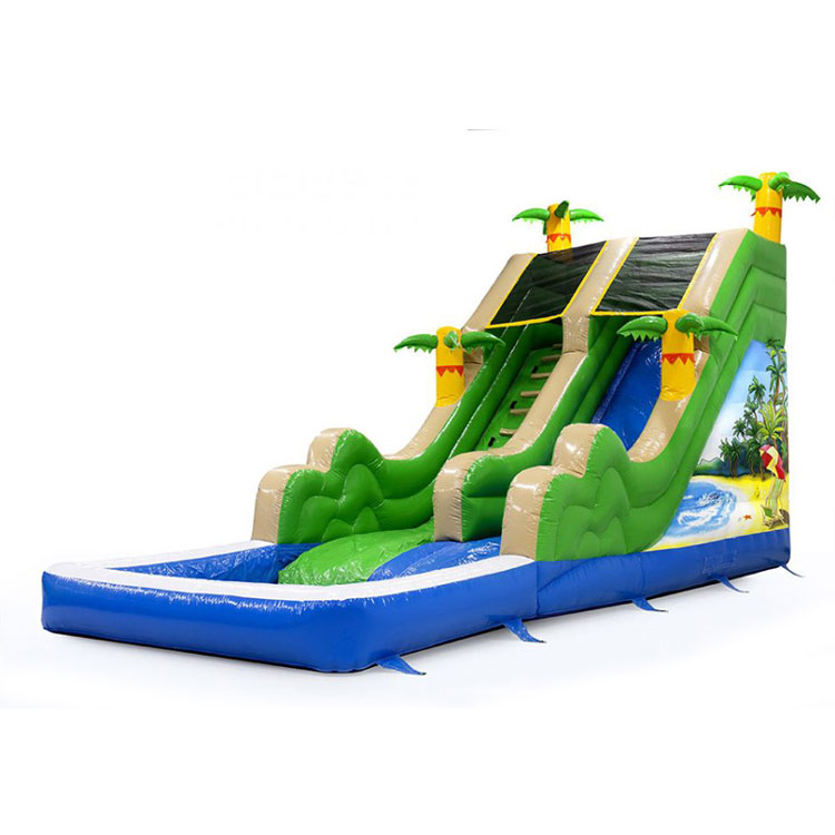 Coconut palm tree inflatable water slide for sale