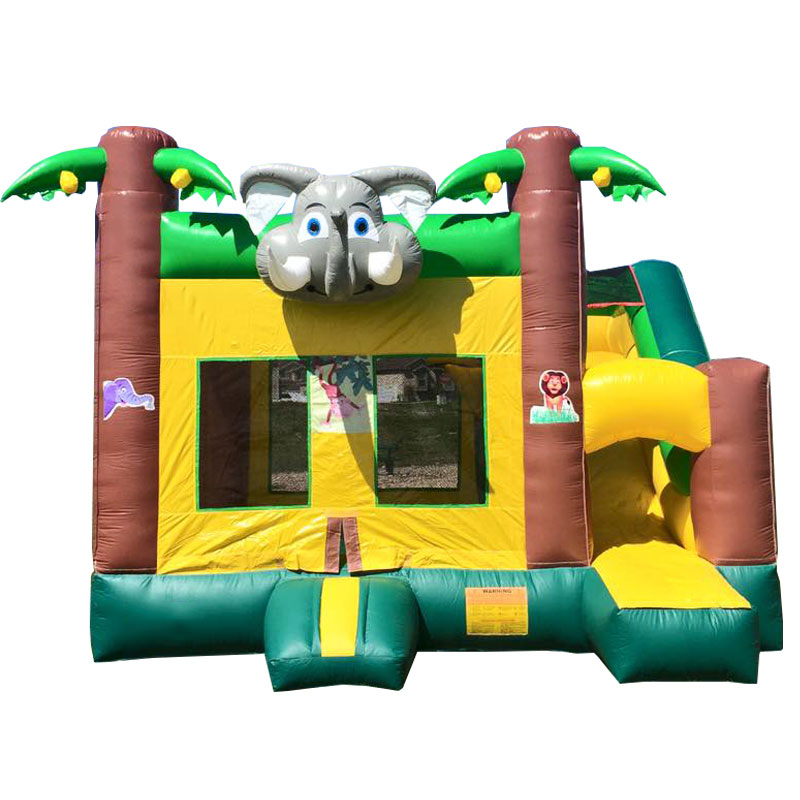 Inflatable jungle elephant castle slide combo for sale