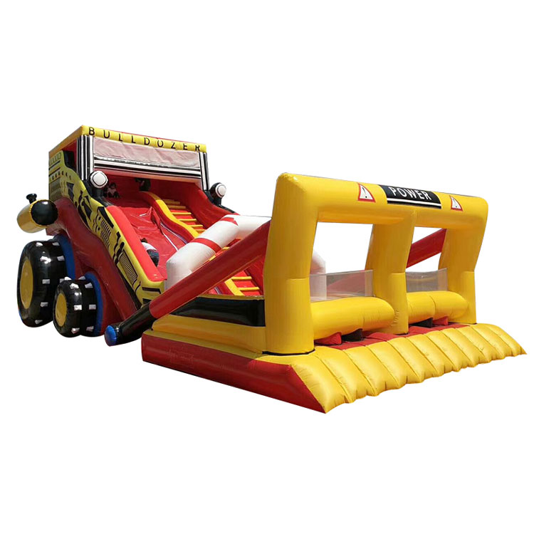 Customized size color inflatable truck slide for kids