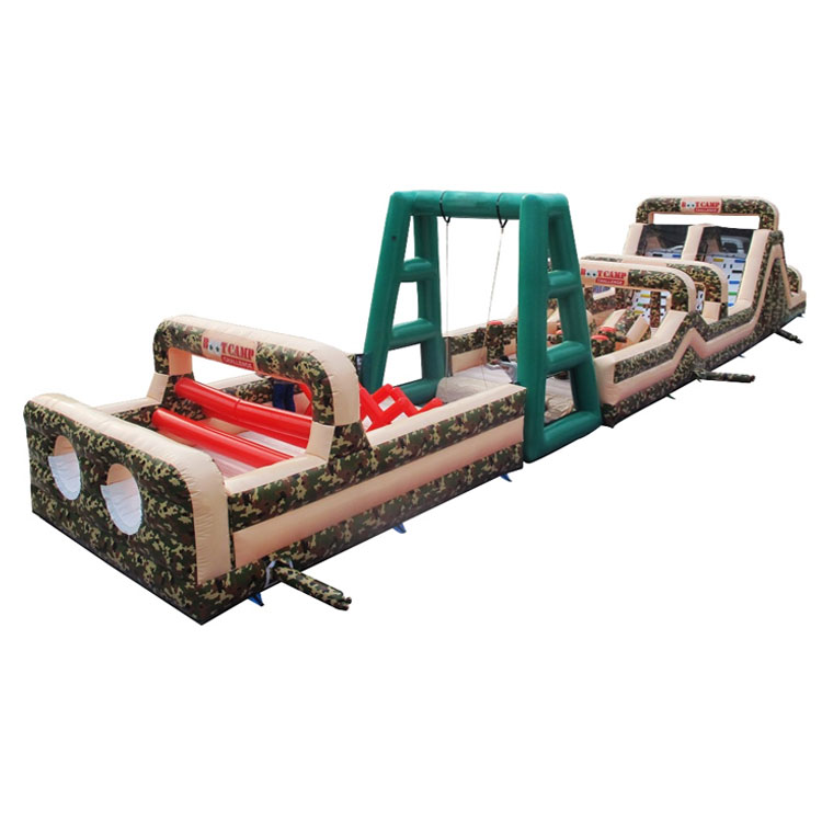 Outdoor inflatable boot camp military obstacle course for sale