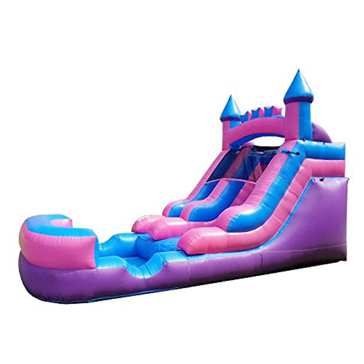 Pink color inflatable slide for kids