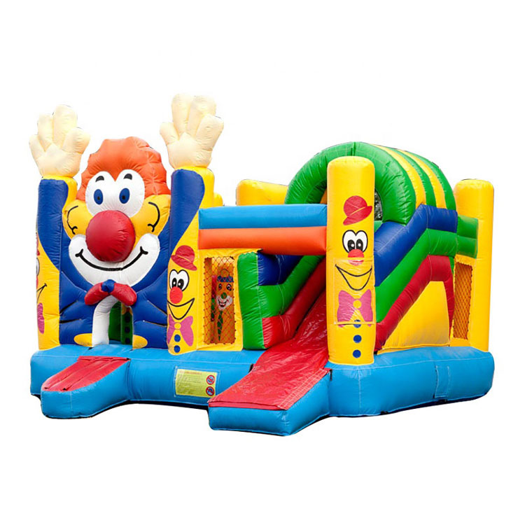 Inflatable clown bouncy castle slide combo for sale