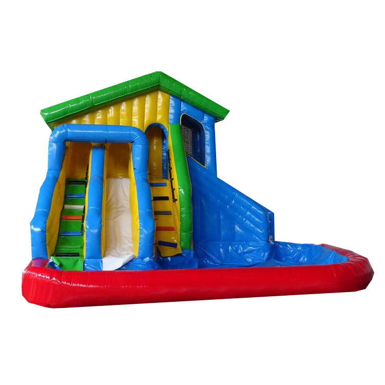 Backyard small inflatable splash water slide for kids