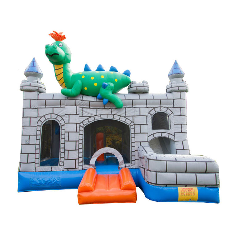 Kids love inflatable dinosaur bouncer castle for jumping