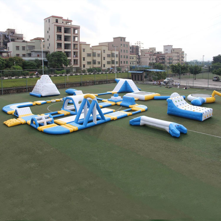 Floating water sports inflatable water park challenge