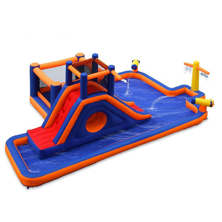 PVC material pirate inflatable bouncer with water slide